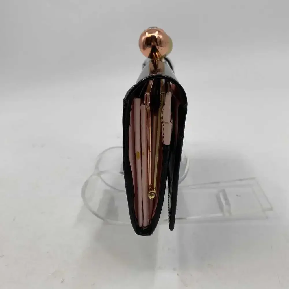 Ted Baker Black Patent Leather Clutch Wallet | Classic Style